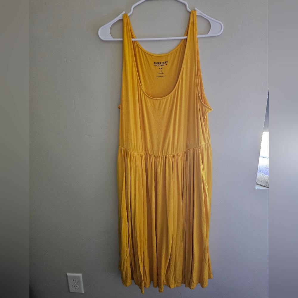 Torrid Yellow Sleeveless Scoop Neck Sundress